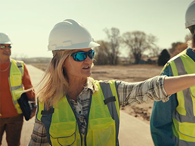 Developers at construction site