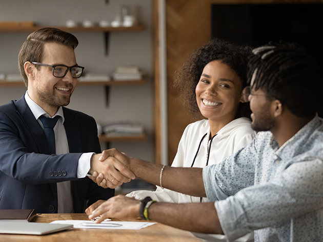 Couple meeting with financial advisor