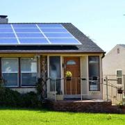 House with solar panel