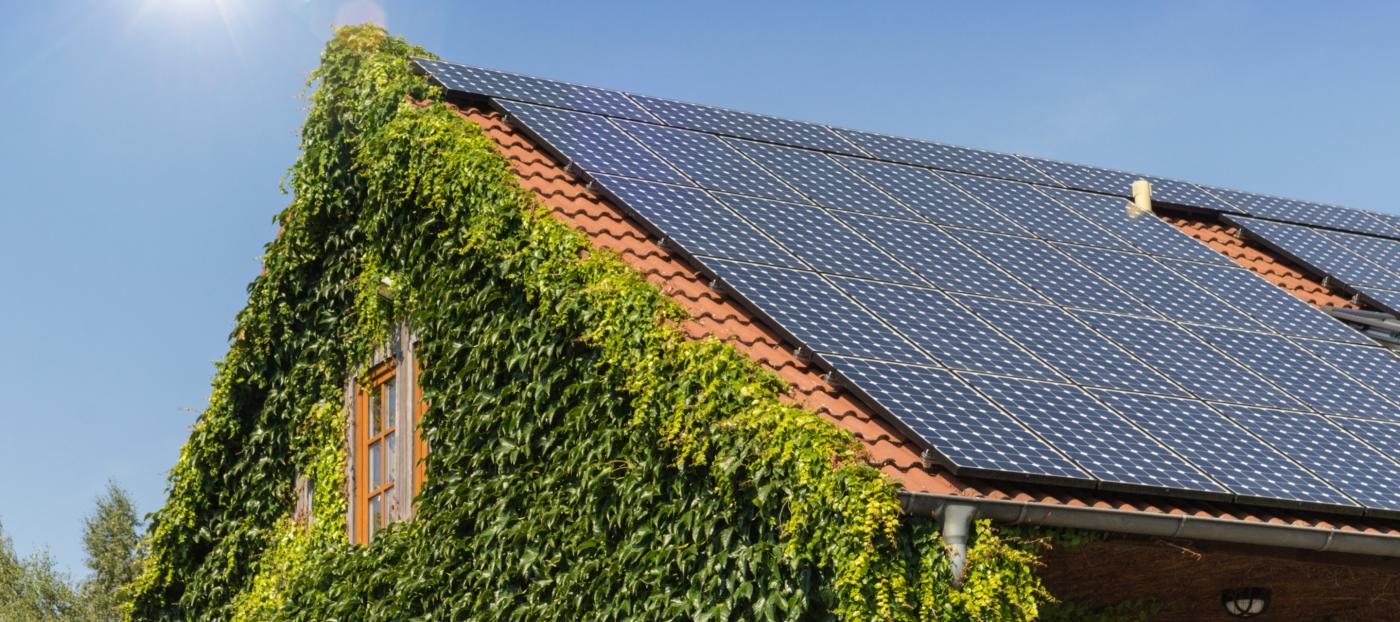 house with solar panels