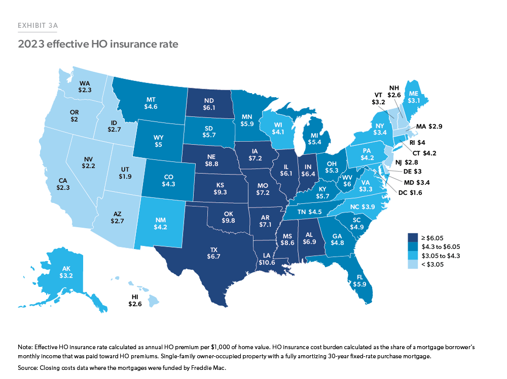 Exhibit 3A: 2023 effective HO insurance rate