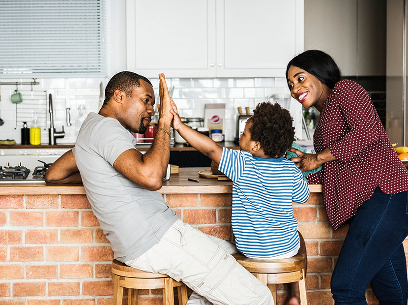 Family in Kitchen